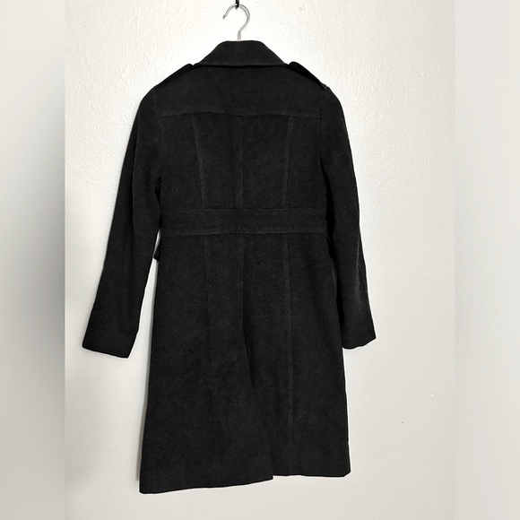 Kenneth Cole Reaction | Long Grey Wool Trench Coat | Sz:2 | Designer Coat - Picture 12 of 13